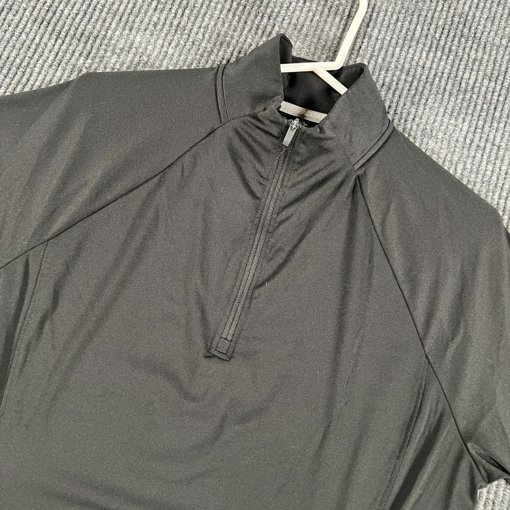 Adidas Golf Pullover Shirt Womens Large Black Long Sleeve Performance 1/4 Zip